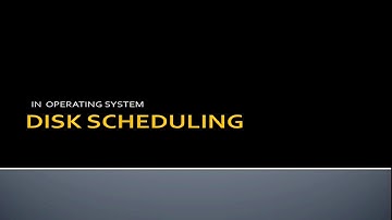 5.1 Disk Scheduling in Operating System
