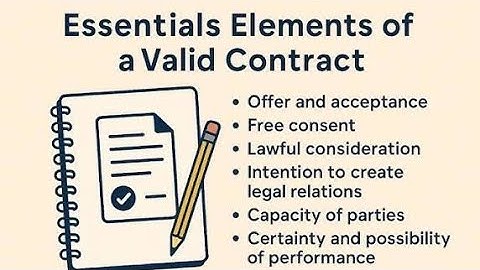 Essential Elements of a Valid Contract | Elements of Contract Law Explained with Examples