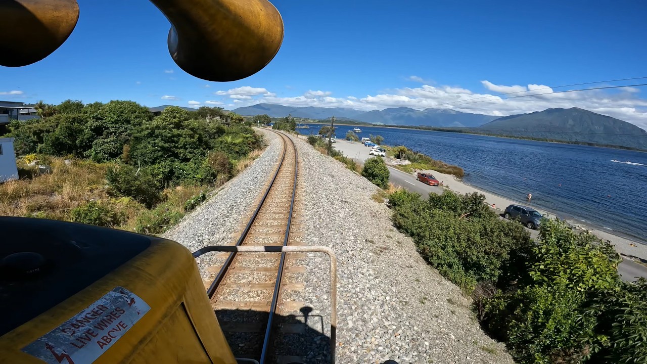 Train 836 to Jackson - Locomotive Engineers view + sound - West Coast NZ