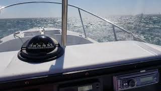 Boston Whaler in rough weather on Nantucket Sound Almost Capsizes