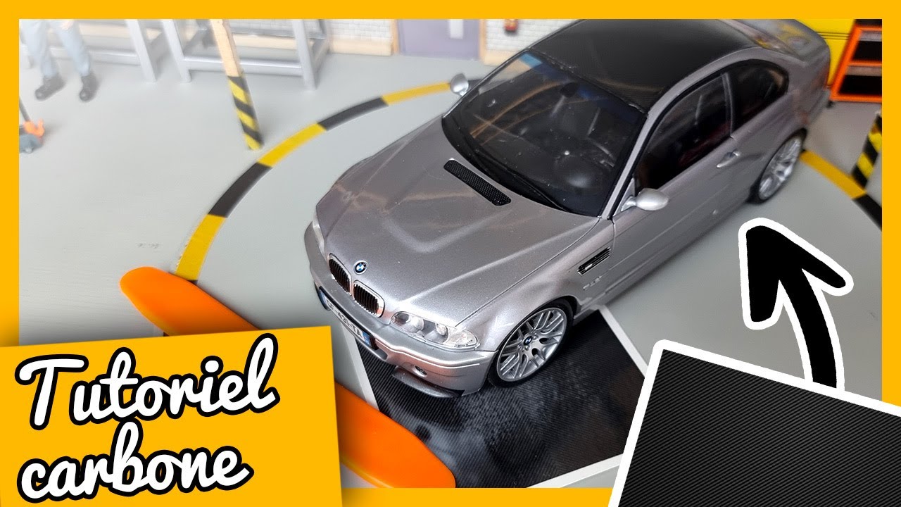 Créer un toit ou un capot CARBONE sur une voiture miniature 1/18 (Tuto 12)