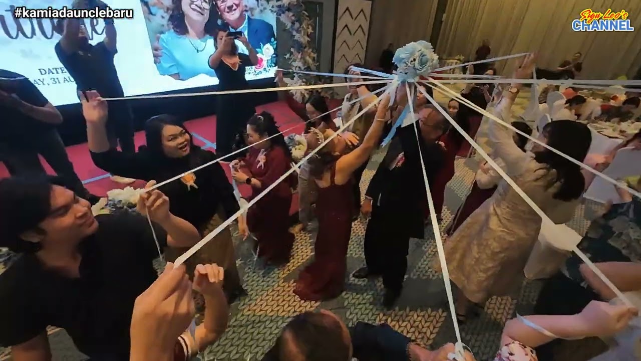 Wedding Bouquet Ribbon Pull Game | Uncle John & Aunty Gert Wedding