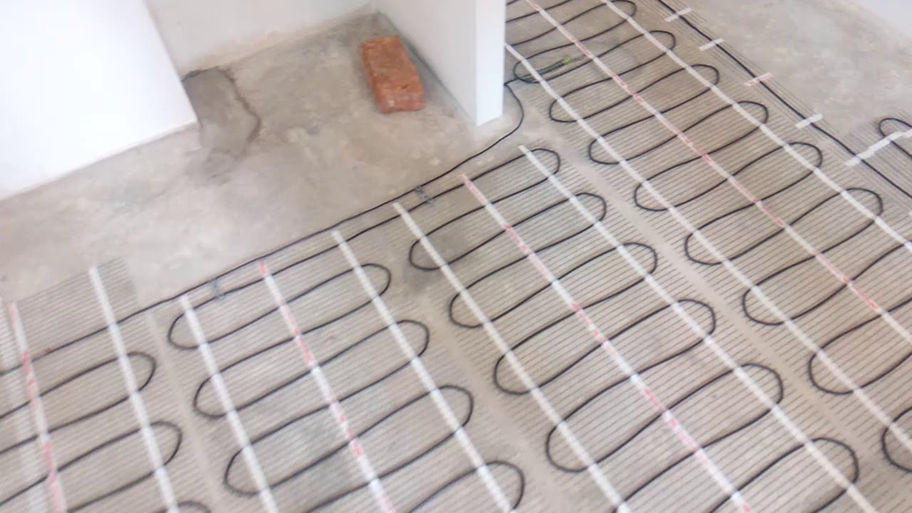 Укладка нагревательного мата Hemstedt DH, выполненная робота