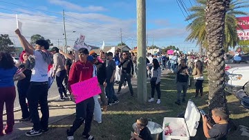 Live: Protesters march against immigration authorities in Kenner, Louisiana