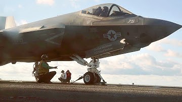 F-35 Catapult Launch: Up-close View from the Flight Deck 