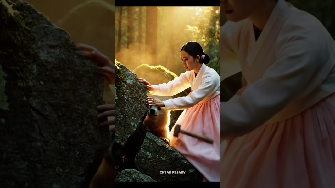 Women save animals from rock 