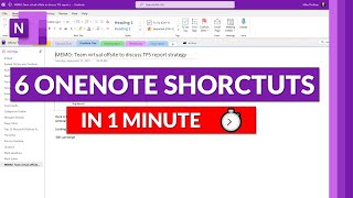 6 Microsoft OneNote Keyboard Shortcuts screenshot 3