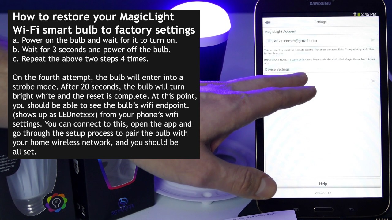 How To Reset Your MagicLight Bulb -