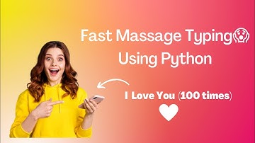 I Love You (100 times) Using Python | Python Purpose Method of Hundard Times  #python