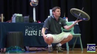 How to demonstrate gyroscopes on spacecraft with a bike wheel