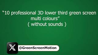 3D X Lower Third Animation Green Screen | Free Animations Pack