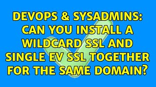 DevOps & SysAdmins: Can you install a wildcard SSL and single EV SSL together for the same domain?