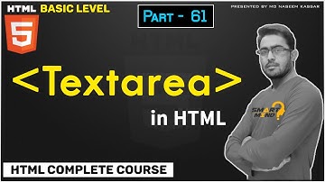 61. How to use textarea element or tag in html for beginners in hindi part - 61