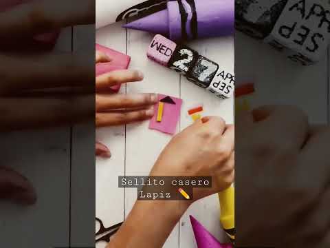 Sello casero lápiz