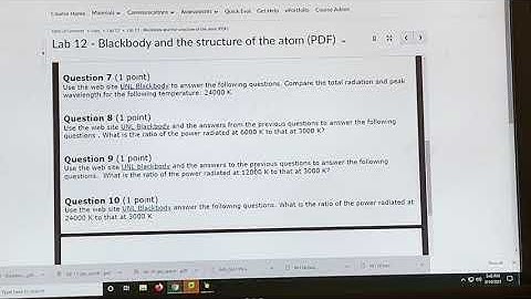 phys 1102 Lab 12 - Blackbody Radiation and Photoelectric effect