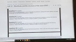 phys 1102 Lab 12 - Blackbody Radiation and Photoelectric effect