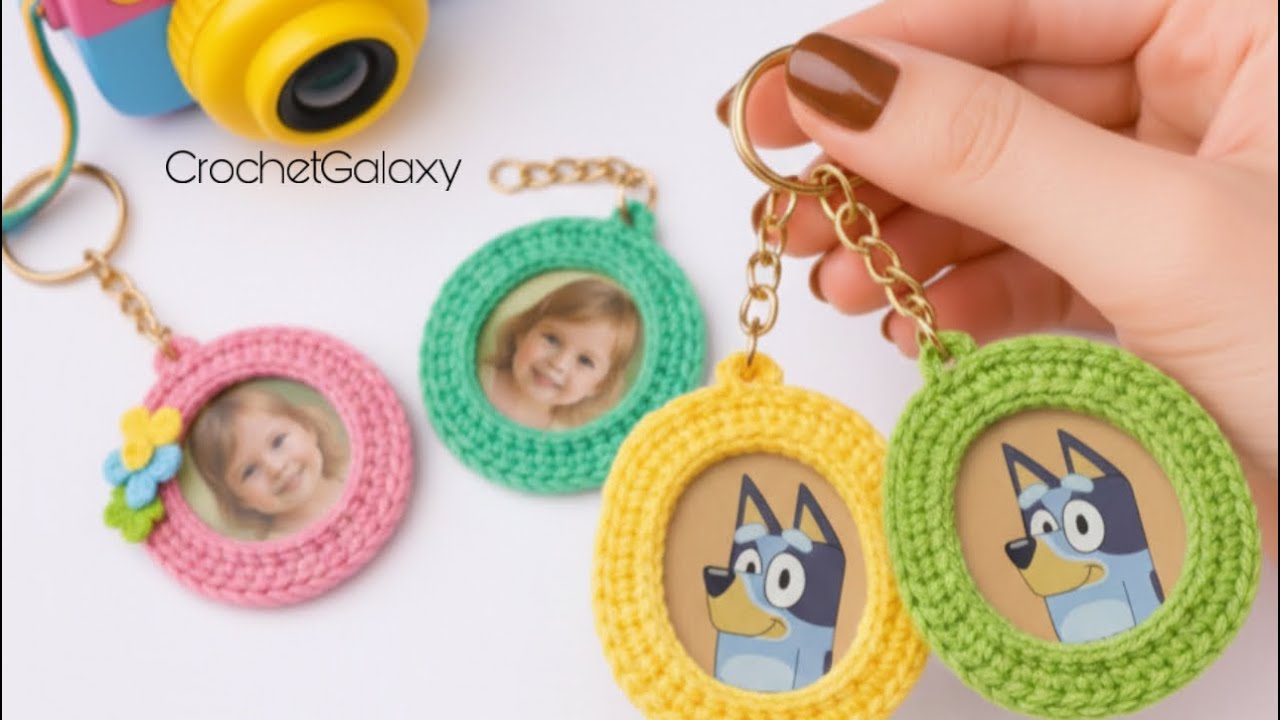 How to Crochet CUTEST Photo Frame Keychain for beginners 😱gift🥰Decoration/Crochet Gifts That Sell