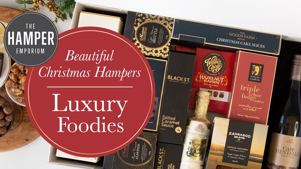 The Hamper Emporium | Pure Gold Luxury Foodies Christmas Hamper - YouTube