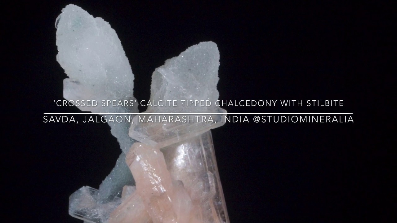 Calcite and Stilbite on Thin Chalcedony video thumbnail