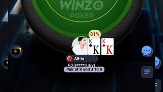 #winzo #poker #bluffing #trending #viral #new #video [ WINZO POKER GAME PLAY VIDEO] screenshot 3