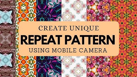 How to make seamless repeat pattern using mobile camera,  Make repeat Pattern without drawing