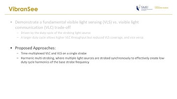 [teaser] VibranSee: Enabling Simultaneous Visible Light Communication and Sensing