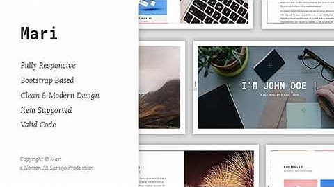 Mari - Responsive Resume / CV / vCard Template | Themeforest Website Templates and Themes