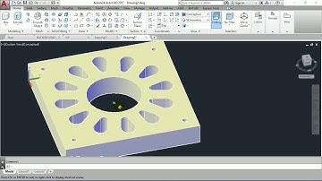 Dạy vẽ AutoCAD 3D   Thực hành vẽ hình khối 3D áp dụng lệnh extrude và subtract