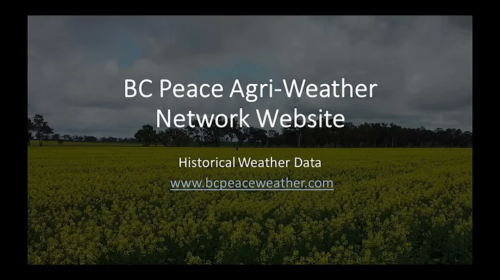 Historical Weather Data  |  BC Peace Agri Weather Network Website