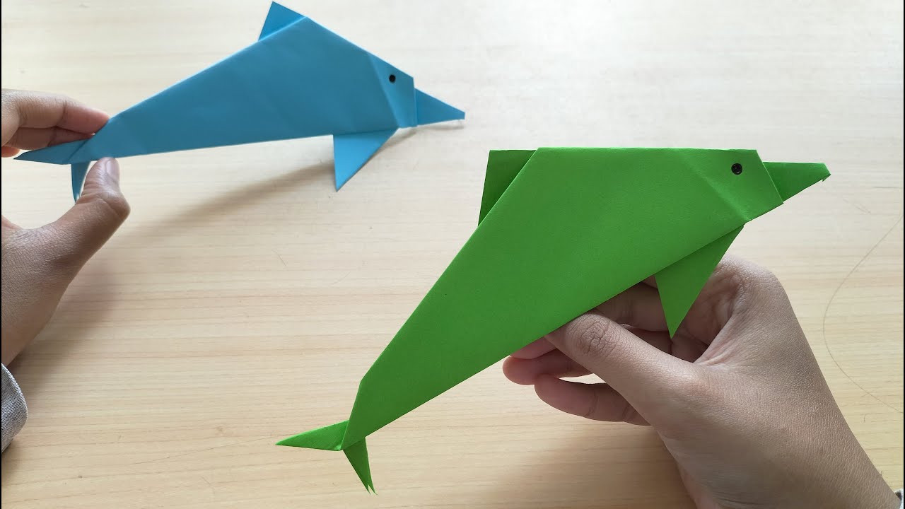 KREASI ORIGAMI LUMBA-LUMBA || HOW TO MAKE A DOLPHIN ORIGAMI 🐬🐬