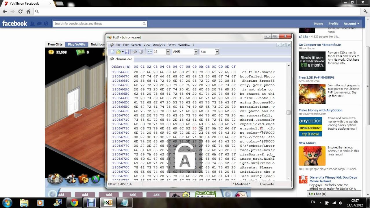 Yoville HxD How To Make Red Text YouTube