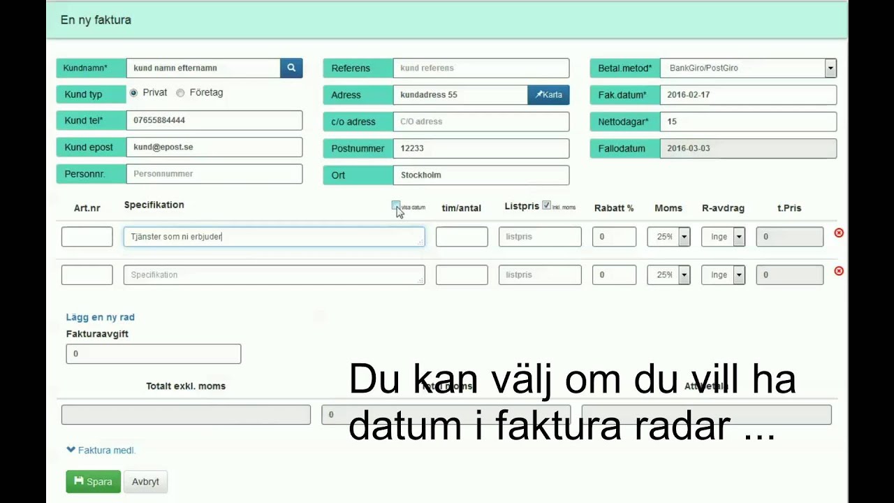 Gratis Fri Faktura Youtube