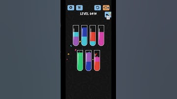 Water Color Sort Level 6414 Gameplay Solution