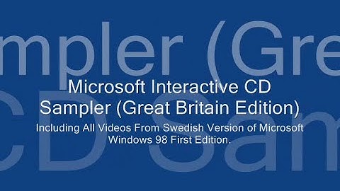 Microsoft Interactive CD Sampler (Great Britain Edition) ("Upcoming In Video 1998")