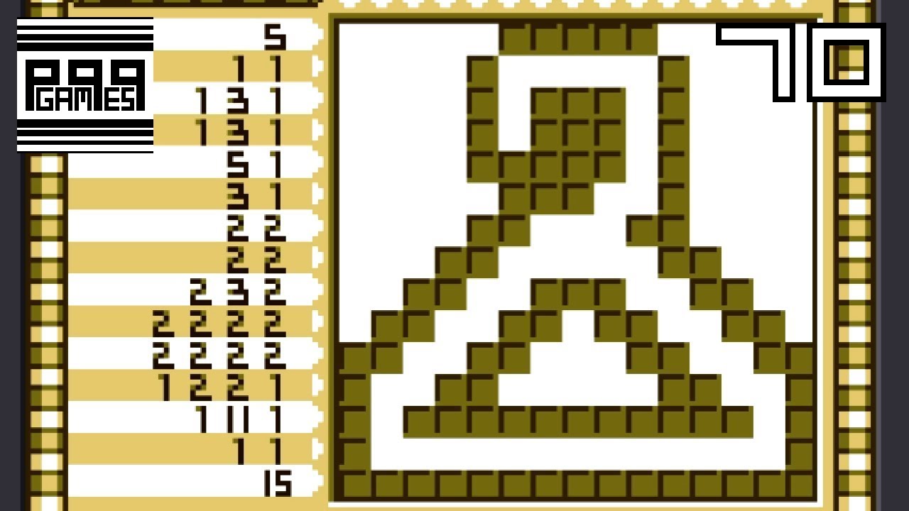 (70 / 193) Mario's Picross [GameBoy] [No Hints] : Kinoko Picross 1F (Hanger)