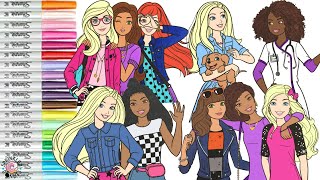 Barbie and Friends Coloring Book Compilation Barbie Brooklyn Teresa Summer Nikki and Dr Clare