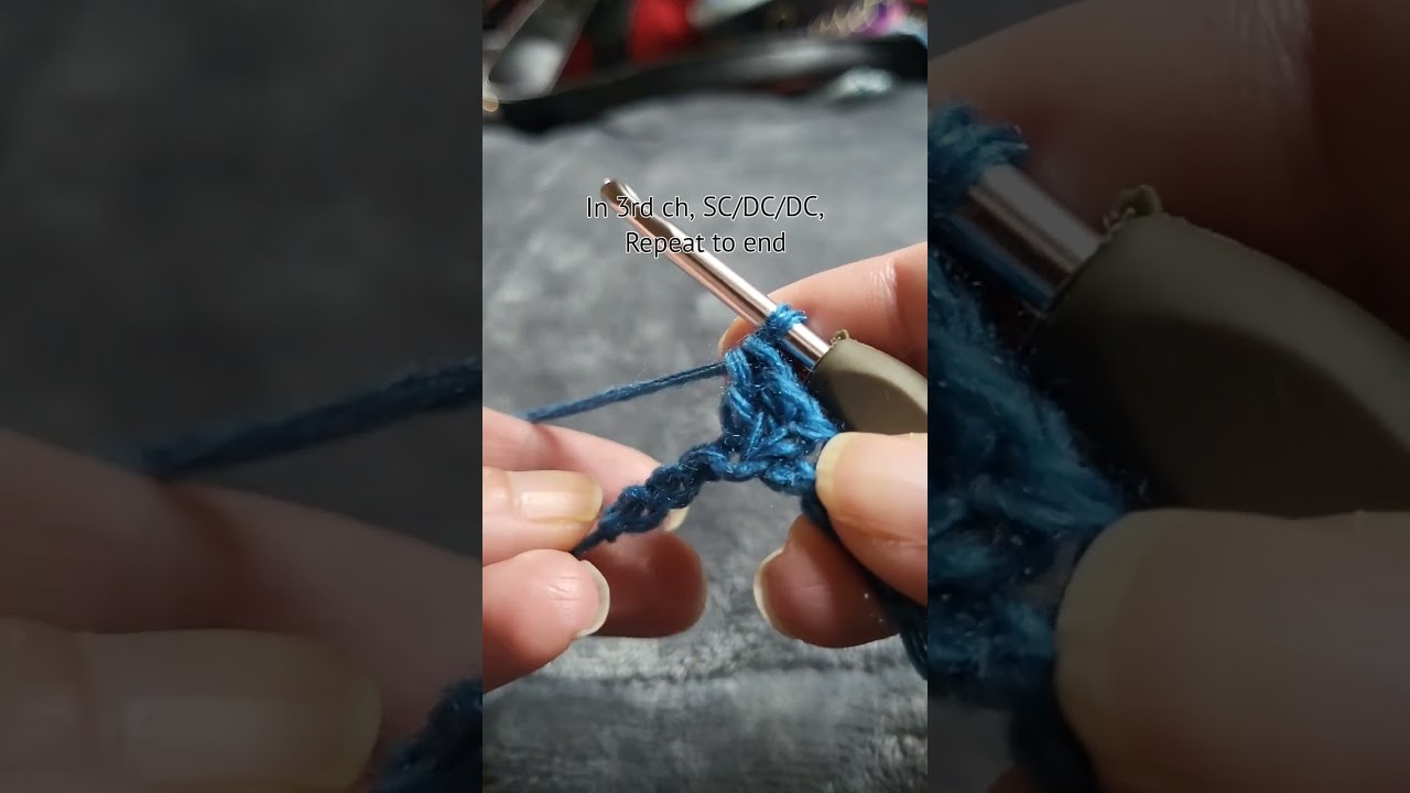 Textured Single Crochet Double Crochet Tutorial