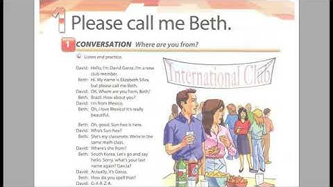 INTERCHANGE FOURTH EDITION [ Unit 1] _Please call me Beth✓✓