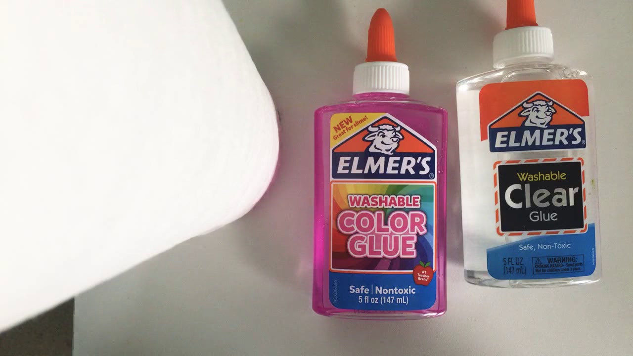 Elmer’s color glue VS Elmer’s clear glue!!!!!! - YouTube