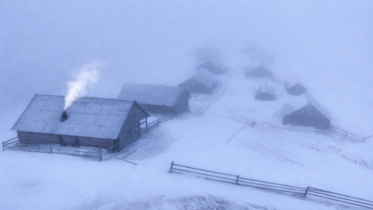 Waiting Out a Blizzard in a Deserted Mountain Settlement