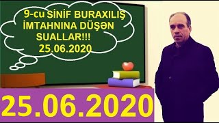 Ix Sinif Buraxilis Imtahani Suallarinin Helleri 25.06.2020