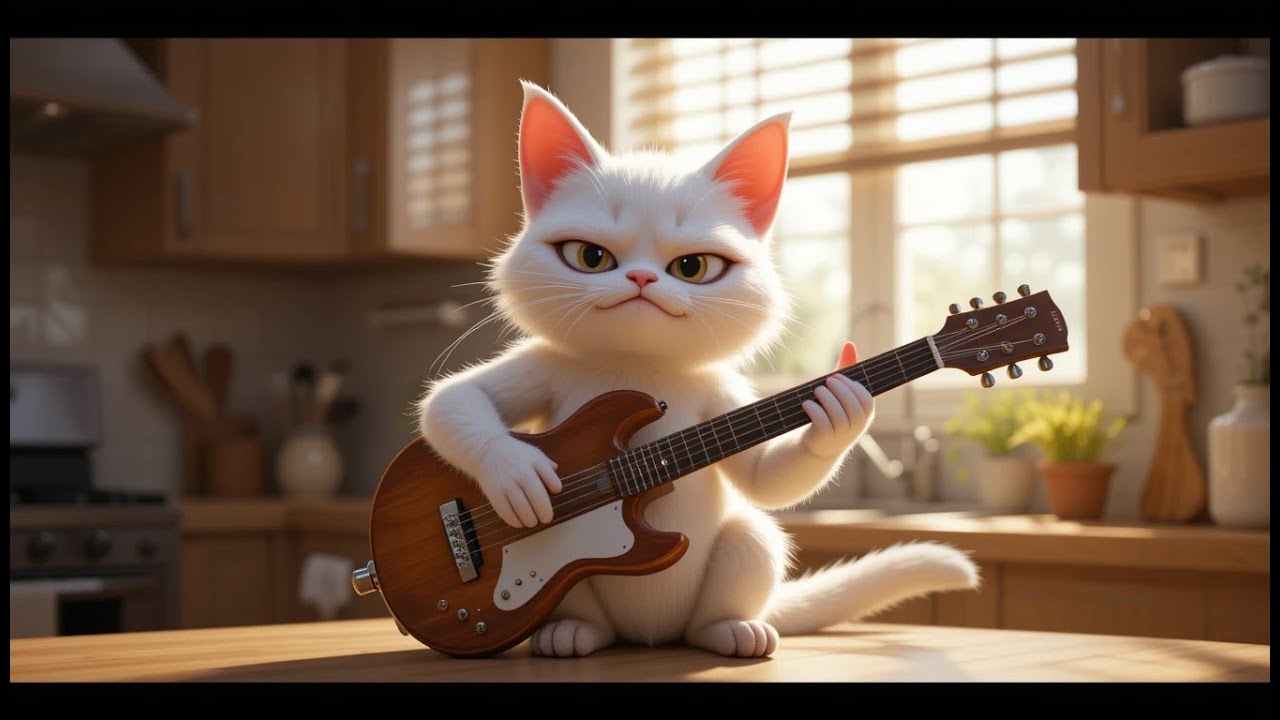 Grumpy Cat Guitar Lullaby 🐱🎸 Morning Dew Melody | Gentle Sleep Music for Babies, Kids & Adults