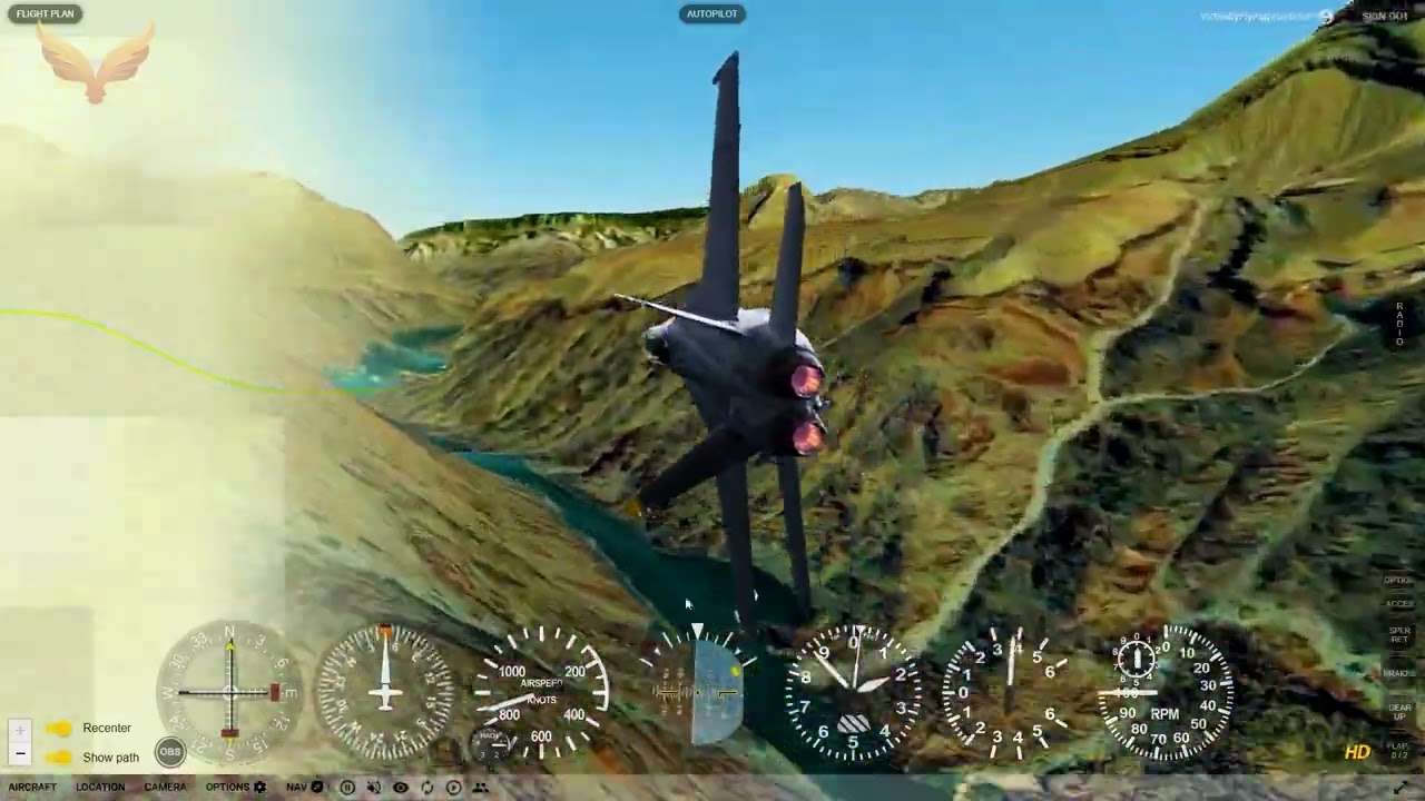 GeoFS - F/A-18 Super Hornet vs the Grand Canyon.