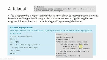 04. Leghosszabb hívás - Maximumkiválasztás - Programozás Python 2016. október
