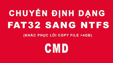 Chuyển định dạng FAT32 sang NTFS trên DOS không làm mất dữ liệu.
