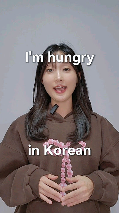 'I'm hungry.' in Korean language #learnkorean #koreanlanguage
