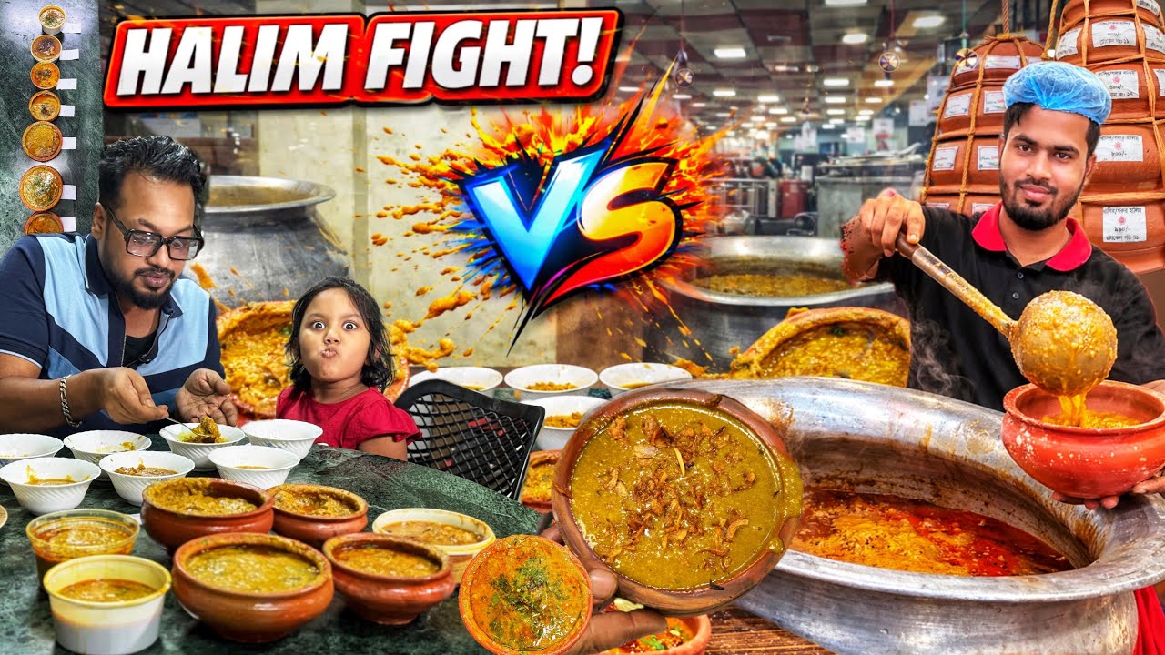 ৭ দোকানের হালিমের মধ্যে হাড্ডাহাড্ডি লড়াই 🤩 পাহাড়ি হালিম 😂 উটের হালিম 😂 ৪০ পিস গোস্তের হালিম 🔥