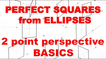 Drawing Squares from ellipses in 2 point perspective I Perspective drawing tutorial I How to draw