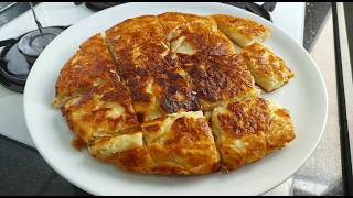 Fırın Yok 10 Dakikada Tavada Peynirli Börek Tarifi 🥟 (Su Böreği Lezzetinde)