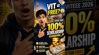 VITEEE 2026 Scholarship 🔥 100% Fee Waiver? Rank vs Scholarship Explained!